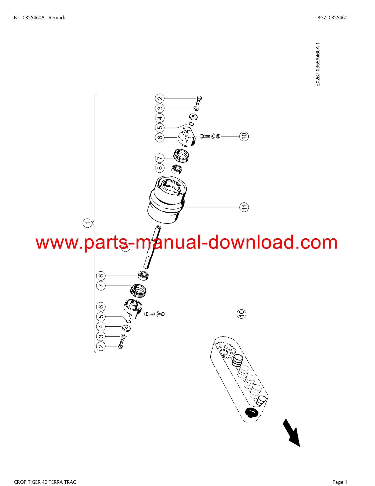 Claas 40 Crop Tiger Terra Trac Combine Parts Catalog Manual Instant Download