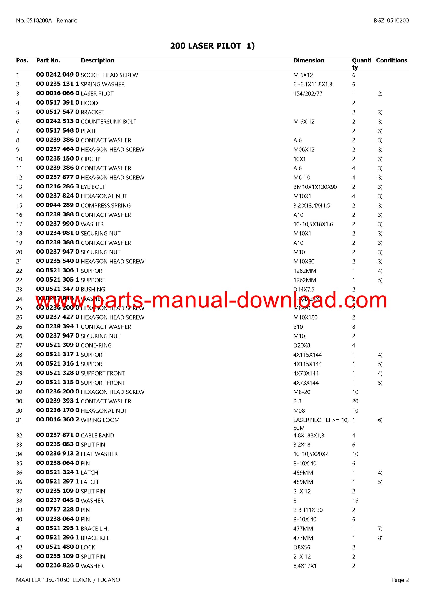 Claas 1350-1050 Cutterbar Maxflex Lexion Tucano Parts Catalog Manual Instant Download