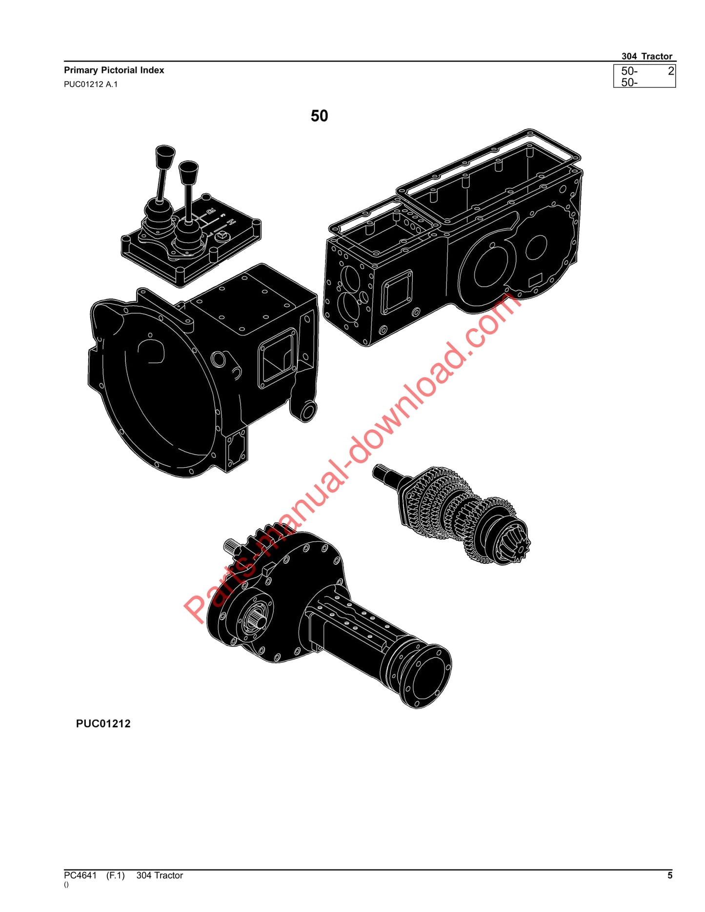John Deere 304 Tractor Parts Manual PC4641