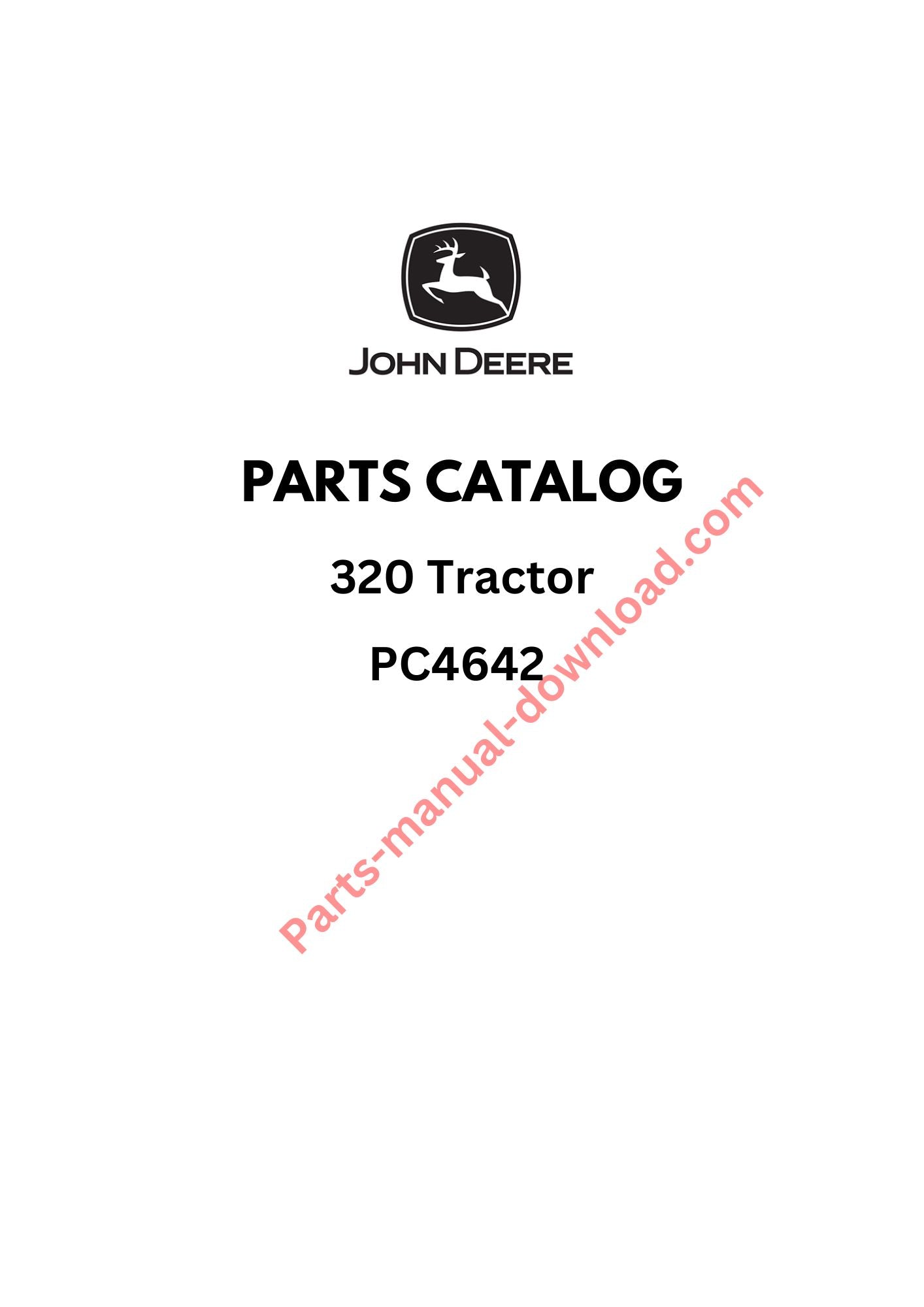 John Deere 320 Tractor Parts Manual PC4642