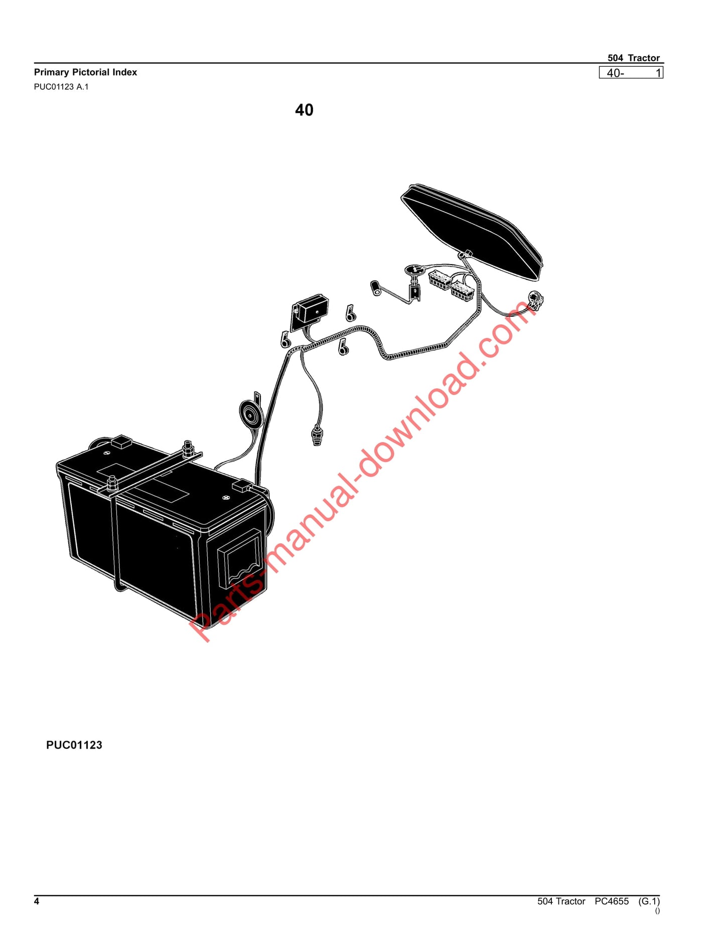 John Deere 504 Tractor Parts Manual PC4655