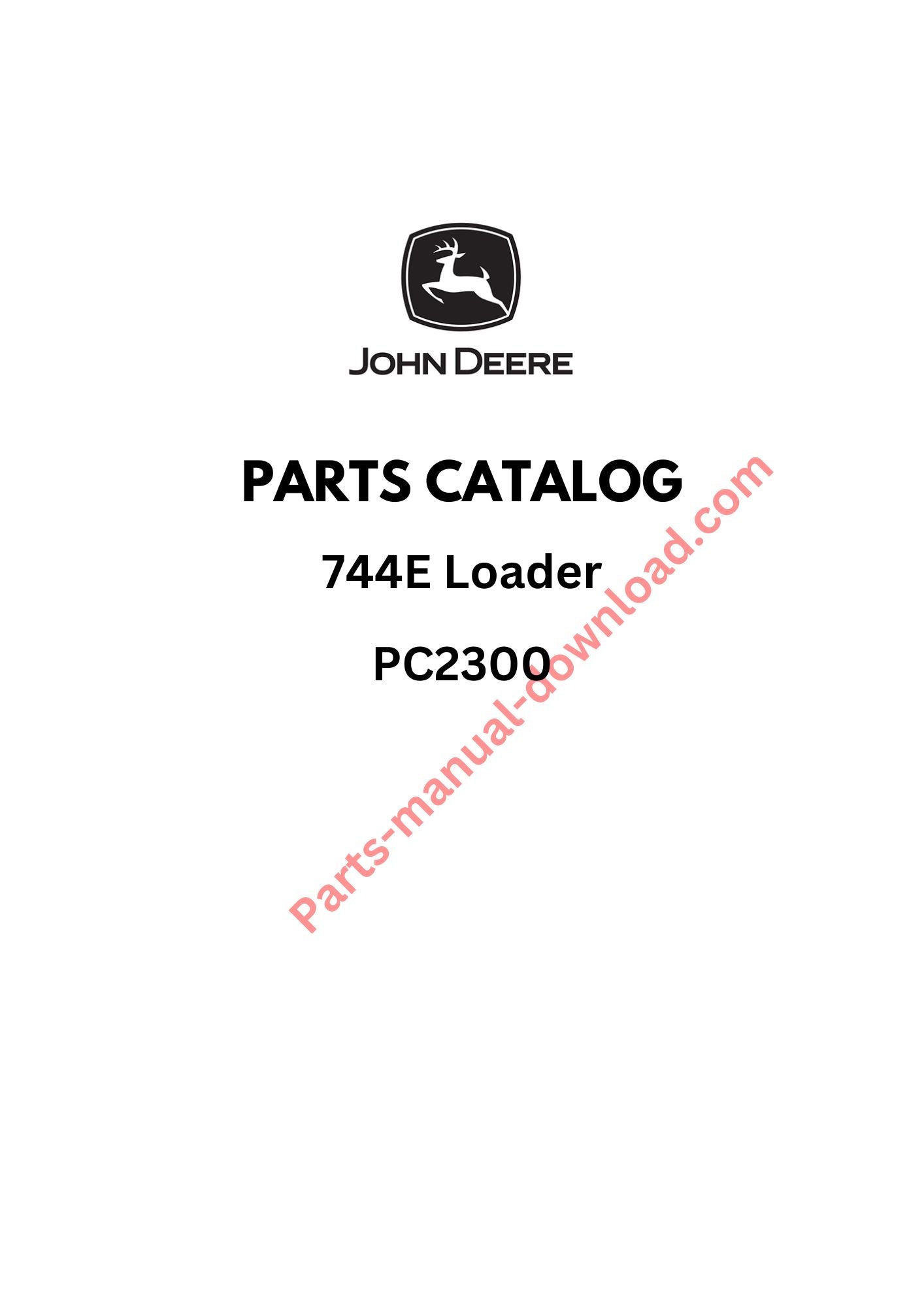 John Deere 744E Loader Parts Manual PC2300