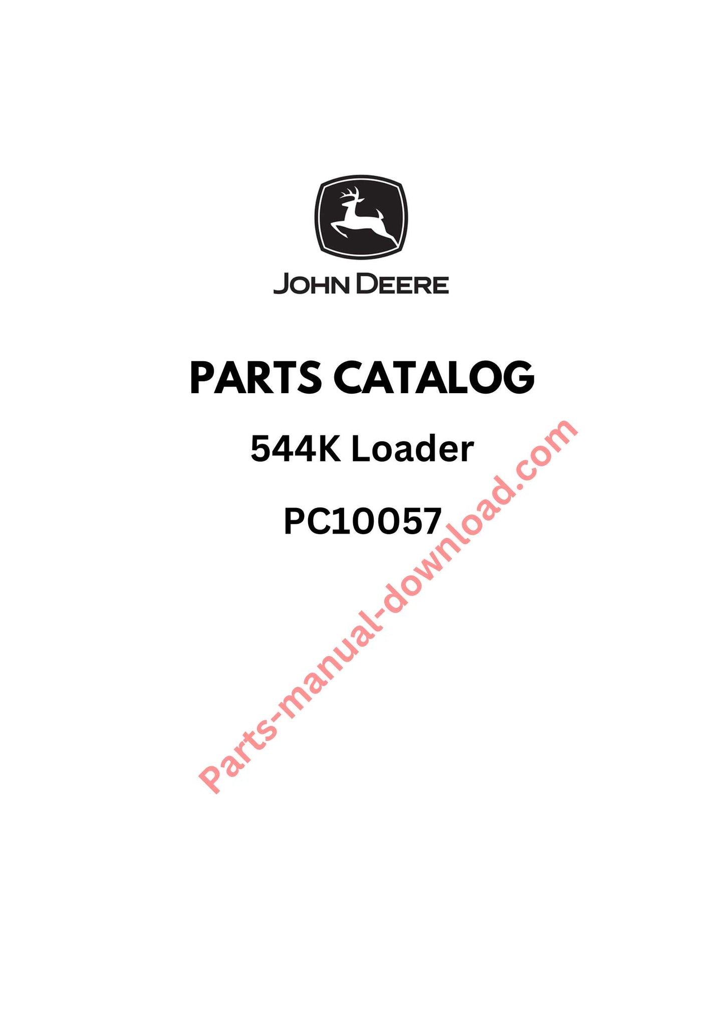 John Deere 544K Loader Parts Manual PC10057