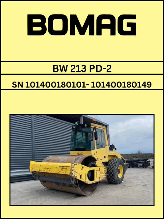 PDF Bomag BW 213 PD-2 Single Drum Vibratory Roller Parts Manual SN 101400180101- 101400180149