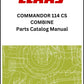 Claas 114 CS Combine Commandor Parts Catalog Manual Instant Download