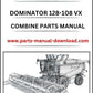 Claas 128 - 108 VX Combine Dominator Parts Catalog Manual Instant Download