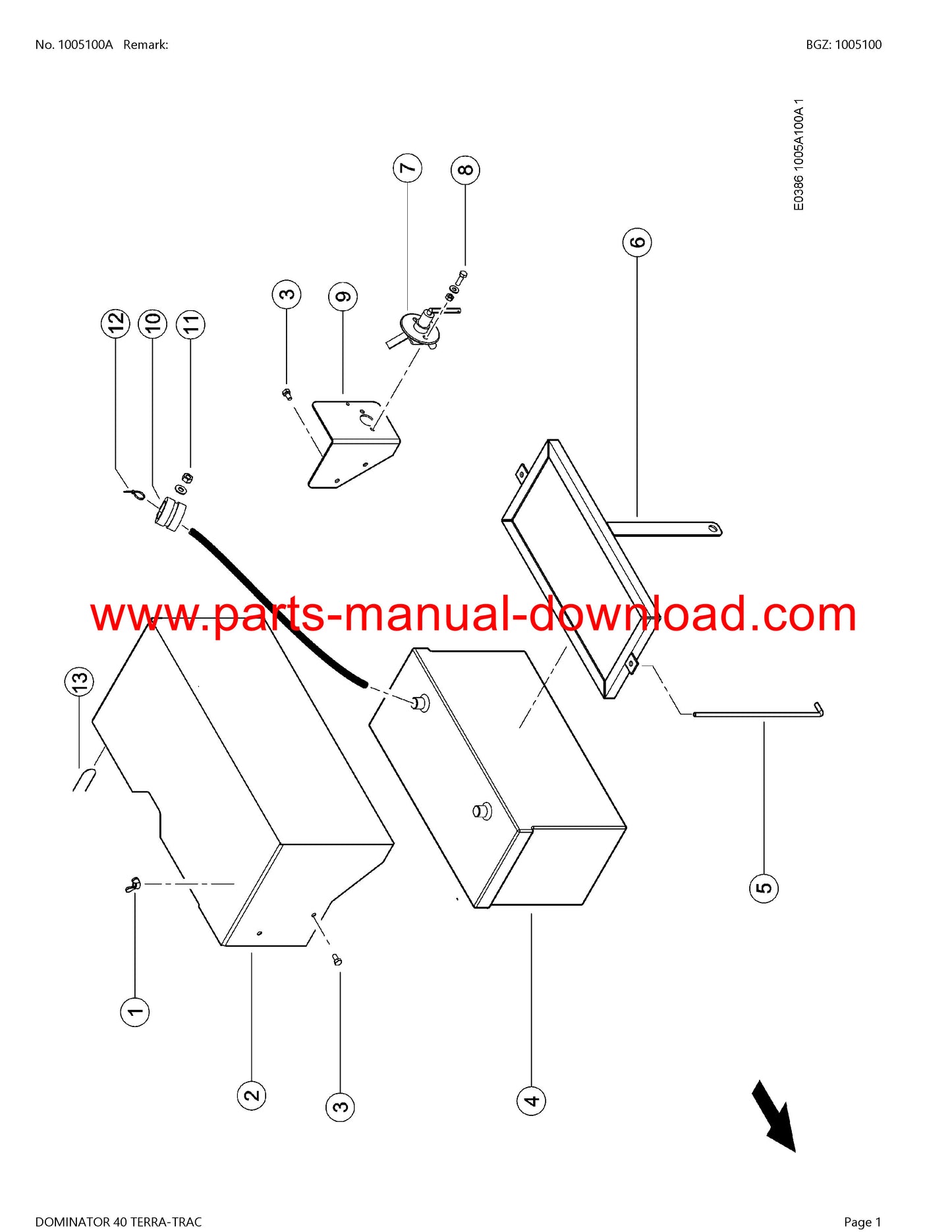 Claas 40 Combine Dominator Terra-trac Parts Catalog Manual Instant Download