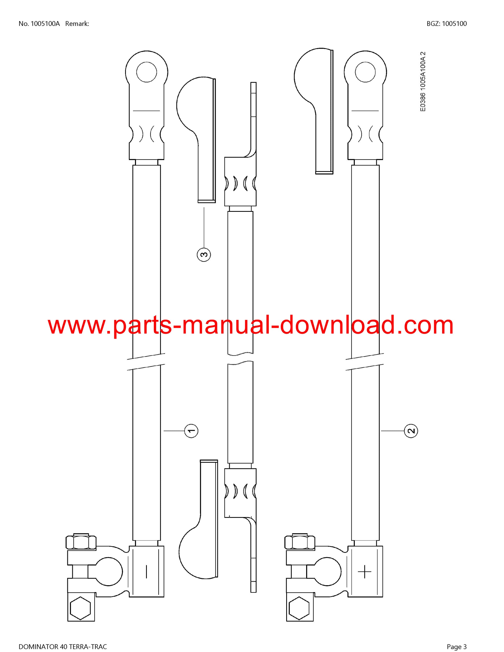 Claas 40 Combine Dominator Terra-trac Parts Catalog Manual Instant Download