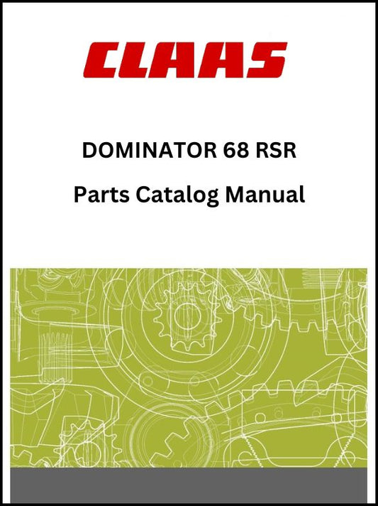 Claas 68 R SR Combine Dominator Parts Catalog Manual Instant Download