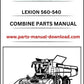 Claas 560 - 540 Lexion Combine Parts Catalog Manual Instant Download