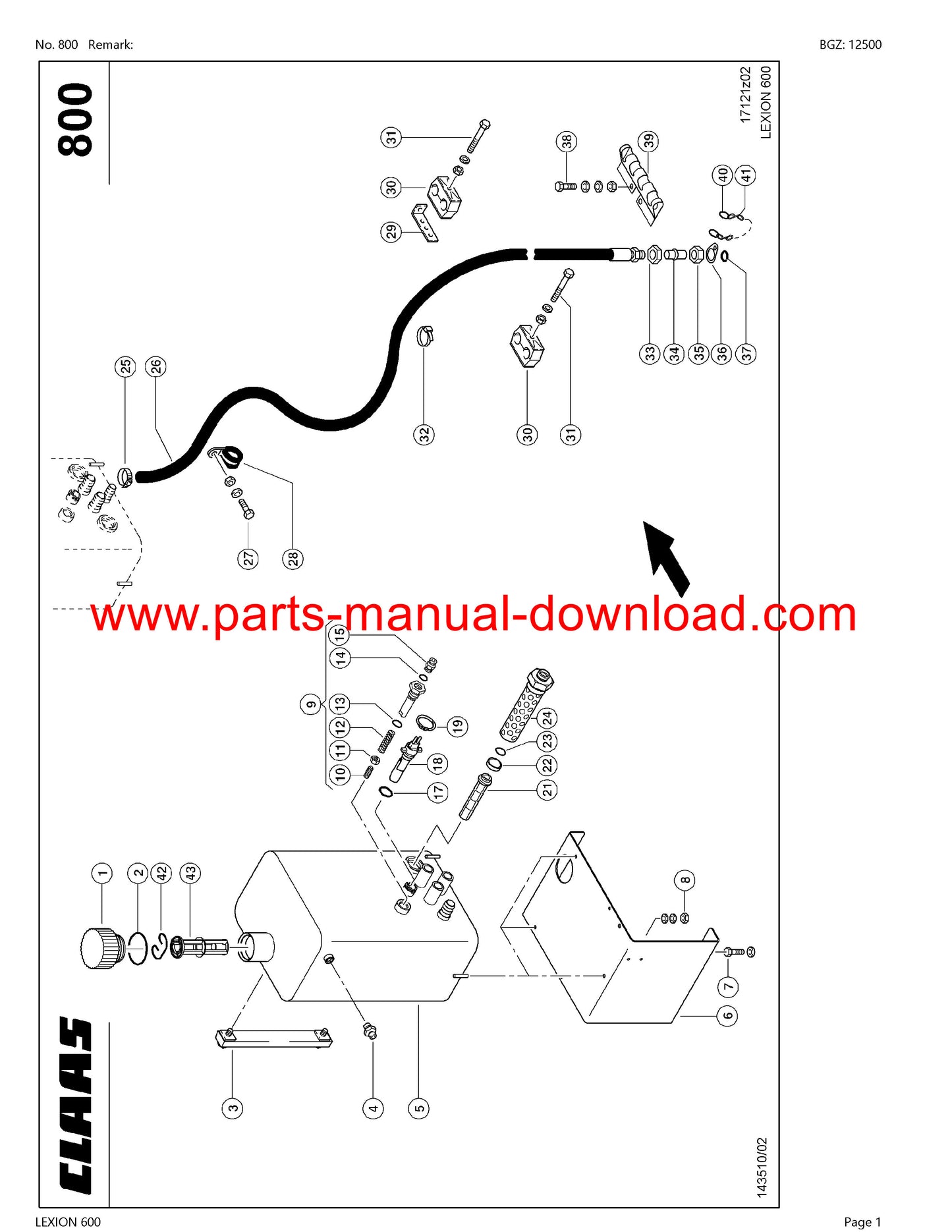 Claas 600 Lexion Combine Montana Parts Catalog Manual Instant Download