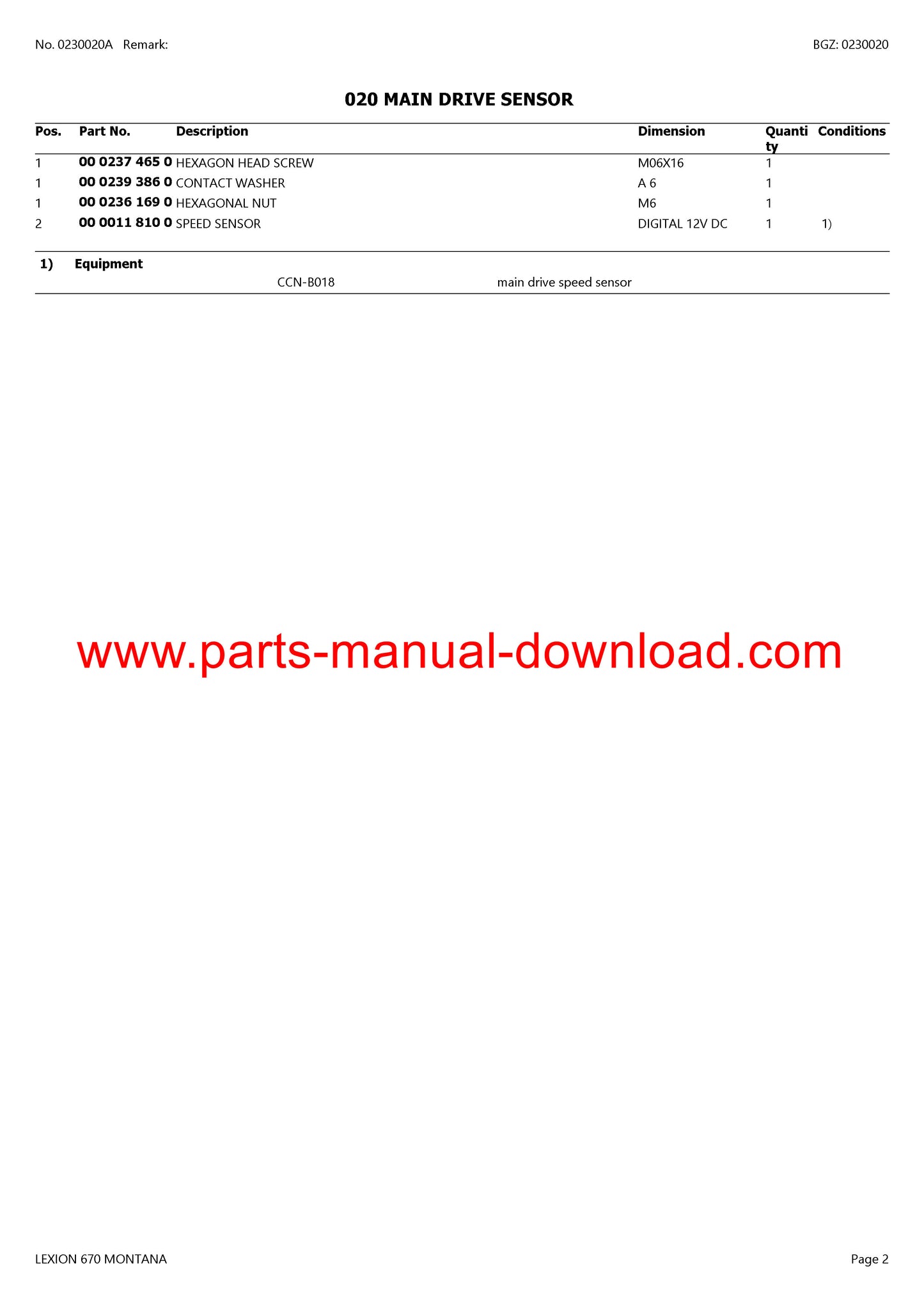 claas 670 lexion combine montana parts catalog manual instant download