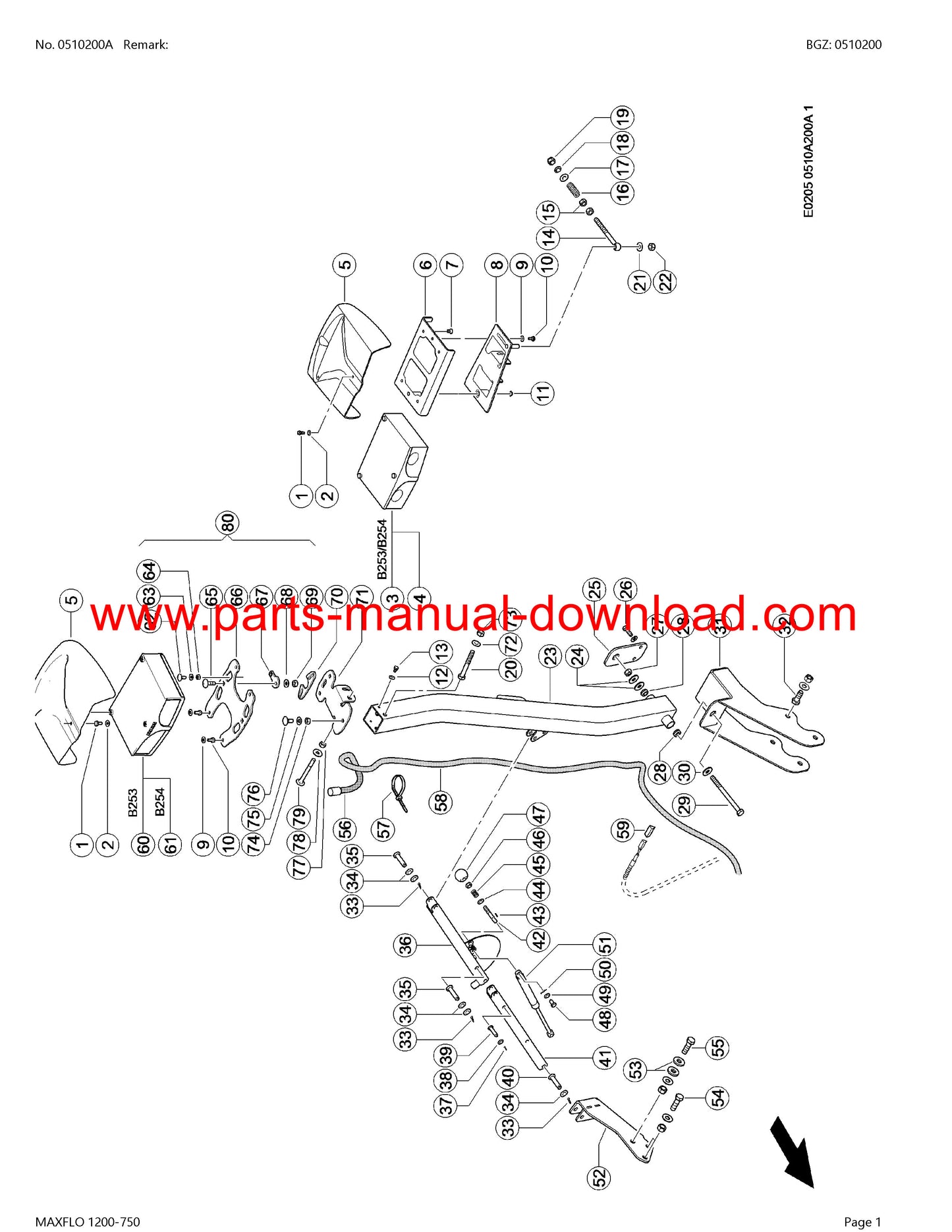 Claas 1200-750 Cutterbar Maxflo Parts Catalog Manual Instant Download