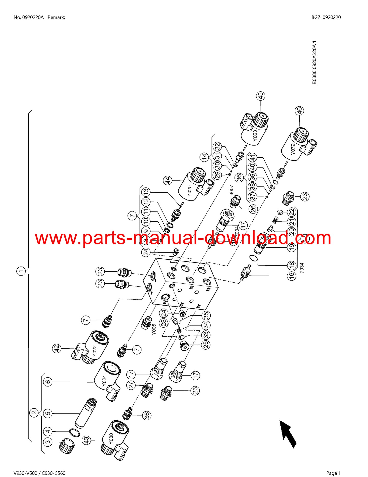 Claas V930-V500 - C930-C560 Cutterbar Parts Catalog Manual Instant Download