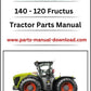 Claas 140 - 120 Fructus Tractor Parts Manual Instant Download