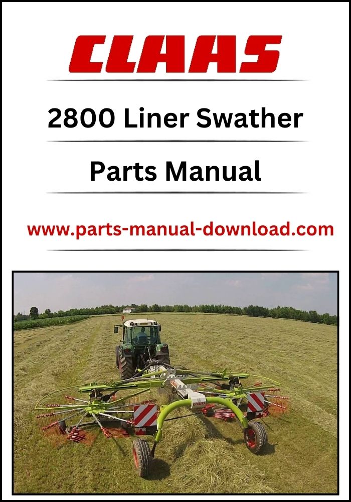 Claas 2800 Liner Swather Parts Manual Instant Download