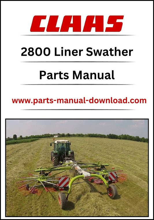 Claas 2800 Liner Swather Parts Manual Instant Download