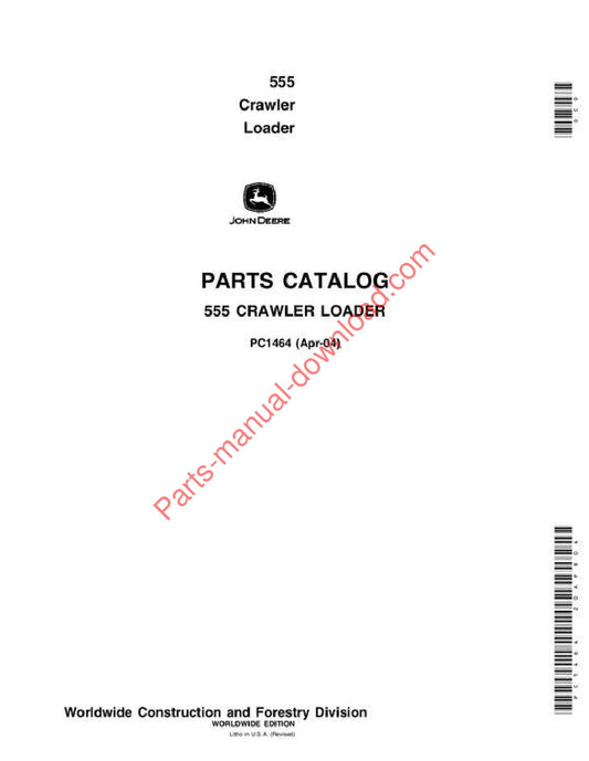 John Deere 555 Crawler Parts Manual PC1464