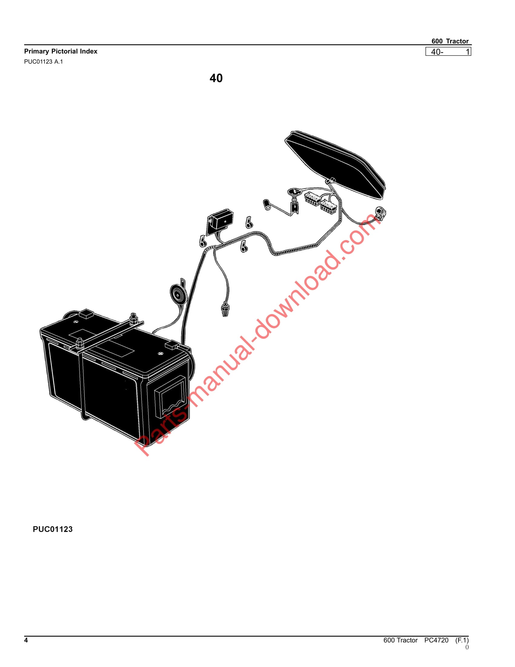 John Deere 600 Tractor Parts Manual PC4720