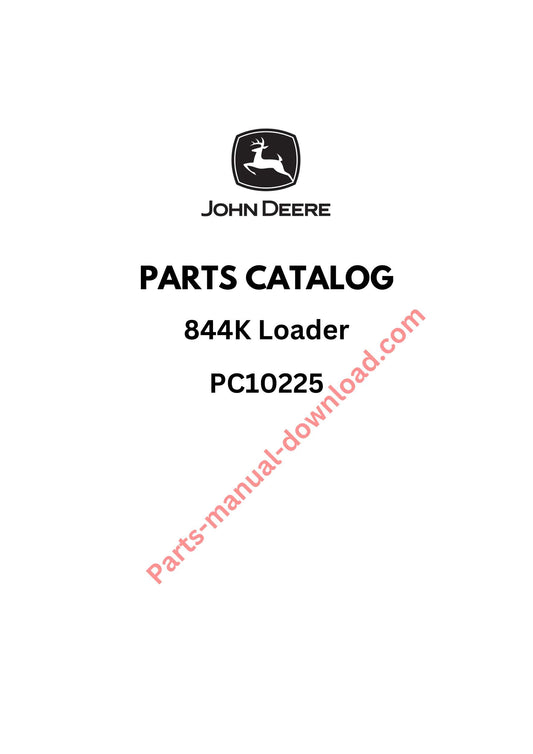 John Deere 844K Loader Parts Manual PC10225