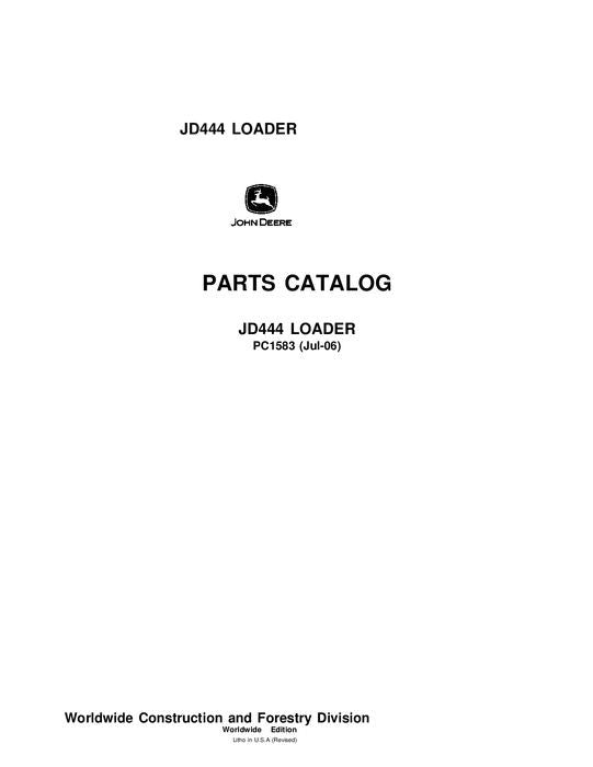 John Deere 444 Loader Parts Manual PC1583