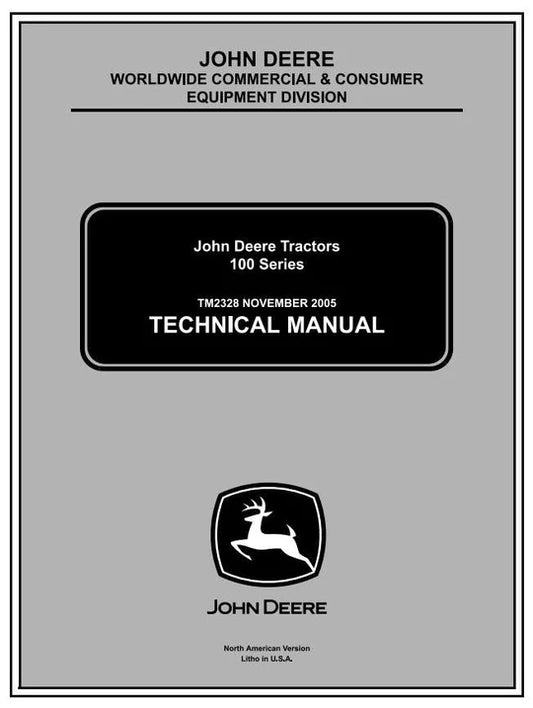 PDF John Deere 102 115 125 135 145 155C 190C Lawn Garden Tractor Workshop Service Manual TM2328CCE