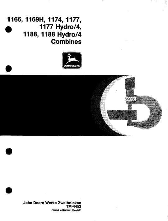 PDF John Deere 1166 1169h 1174 1177 1188 Combine Service Repair Manual TM4452