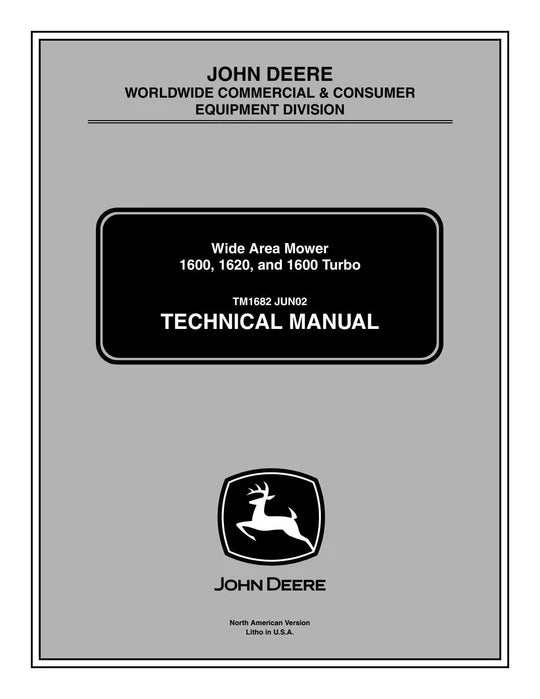 PDF John Deere 1600, 1620, 1600 Turbo Commercial Front Mower Service Manual TM1682