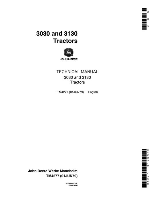 PDF John Deere 3030 3130 Tractor All Inclusive Service Manual TM4277