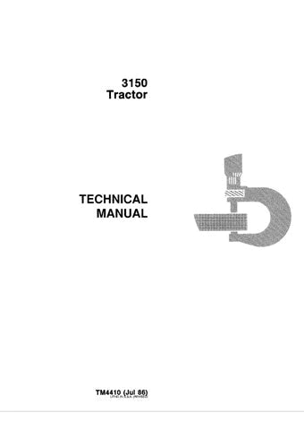 PDF John Deere 3150 Tractor Service Manual TM4410