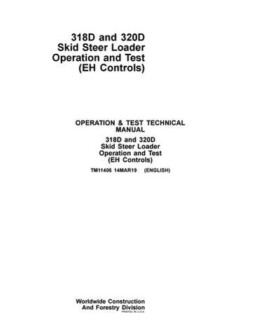PDF John Deere 318D 320D Skid Steer Loader EH Controls Diagnostic & Test Service Manual TM11406