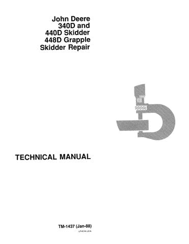 PDF John Deere 340d 440d 448d Skidder & Grapple Service Repair Manual TM1437