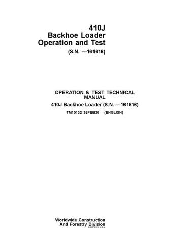PDF John Deere 410J Backhoe Loader Diagnostic and Test Service Manual TM10132