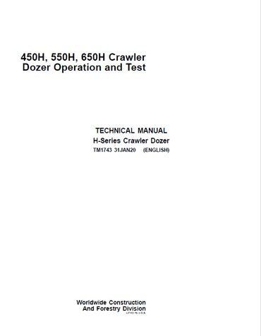 PDF John Deere 450H 550H 650H Crawler Dozer Diagnostic and Test Service Manual TM1743