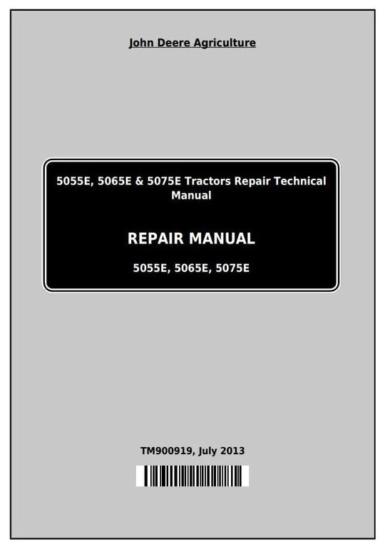 PDF John Deere 5055E 5065 5075E Tractor (NA) Service Manual TM900919