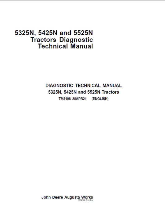 PDF John Deere 5325N, 5425N, 5525N Tractor Service Repair Technical Manual TM2188 