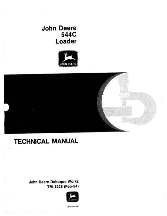 PDF John Deere 544C Wheel Loader Service Manual TM1228