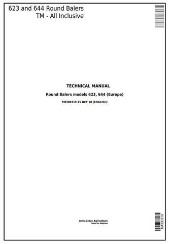 PDF John Deere 623 644 Hay and Forage Round Balers Repair Service Manual TM300319