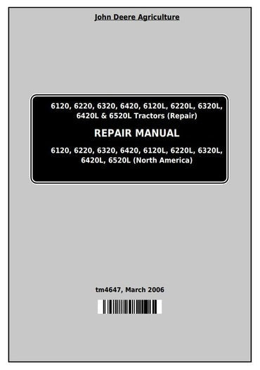 PDF John Deere 6320 6320L 6420 6420L 6520L Tractor Service Manual TM4647