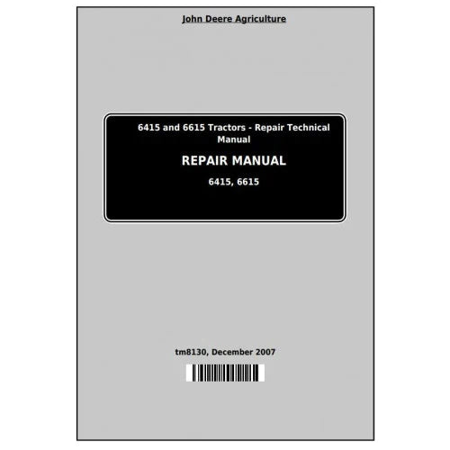 PDF John Deere 6415 6615 Tractor (SA) Service Manual TM8130