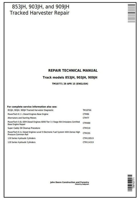 PDF John Deere 703JH 753JH 759JH Track Harvester Diagnostic & Test Service Manual TM10521