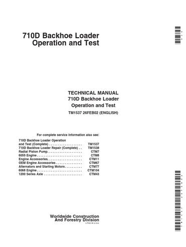 PDF John Deere 710D Backhoe Loader Diagnostic and Test Technical Manual TM1537