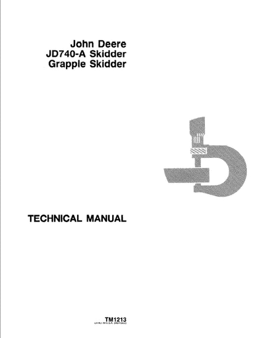 PDF John Deere 740A Skidder & Grapple Service Manual TM1213