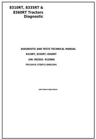 PDF John Deere 8310RT 8335RT 8360RT Tractor Diagnostic and Test Service Manual TM110419
