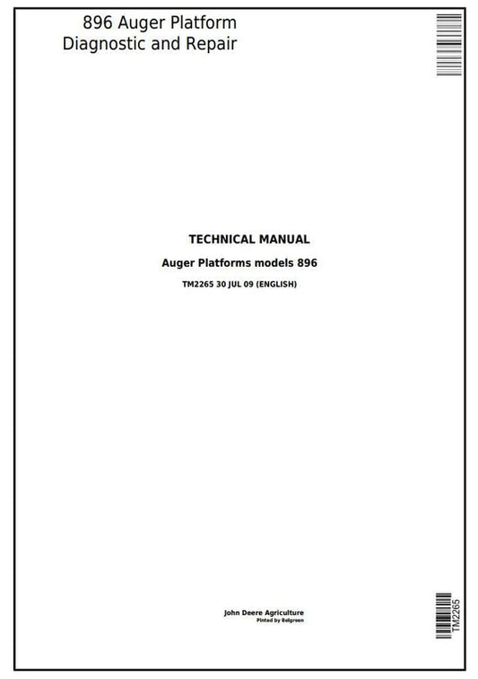 PDF John Deere 896 Auger Platform Diagnostic and Service Manual TM2265