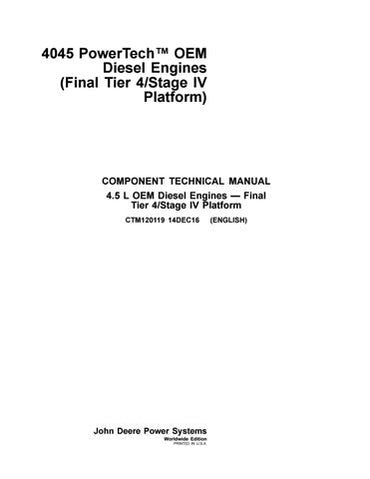 PDF John Deere PowerTech 4045 Diesel Engine Service Manual CTM120119