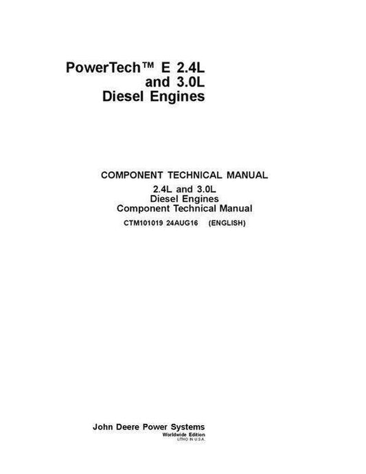 PDF John Deere Powertech E 2.4L and 3.0L Diesel Engine Repair Service Manual CTM101019