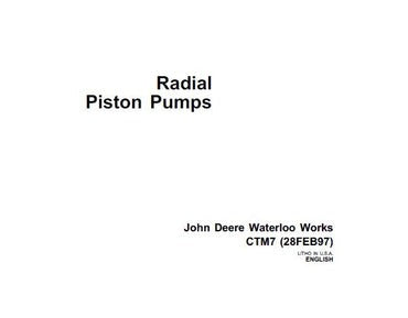 PDF John Deere Radial Piston Pumps Component Service Manual CTM7