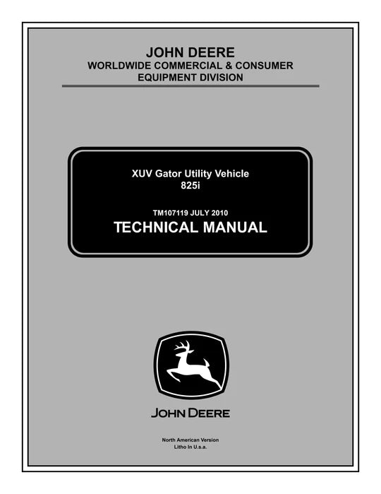 PDF John Deere XUV 825i S4 Gator Utility Vehicle Service Manual TM121519