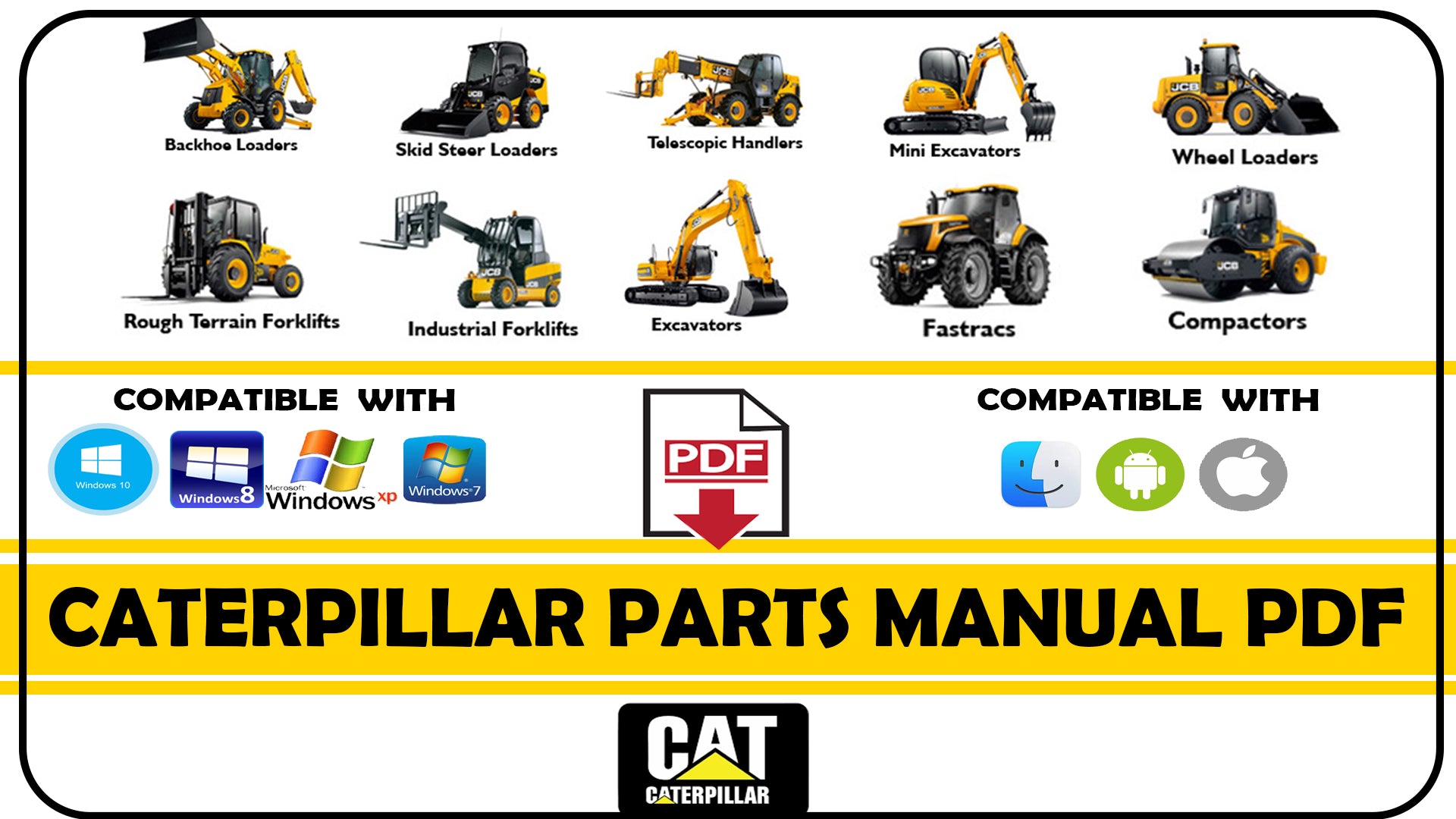 Cat Caterpillar D6H Track-type Tractor Parts Manual S/n 7pc00001-up